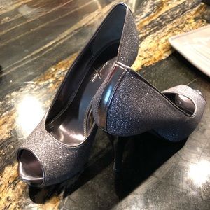 Jacqueline Ferrar sparkling silver shoes